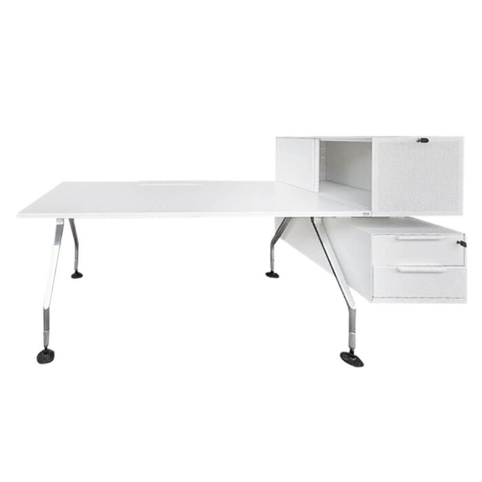 Schreibtisch Vitra 'Ad Hoc' mit Containern, weiß, 200 cm breit – Bild 2
