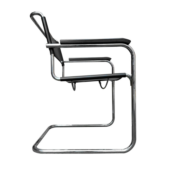 Freischwinger Thonet 'S34', Leder – Bild 2