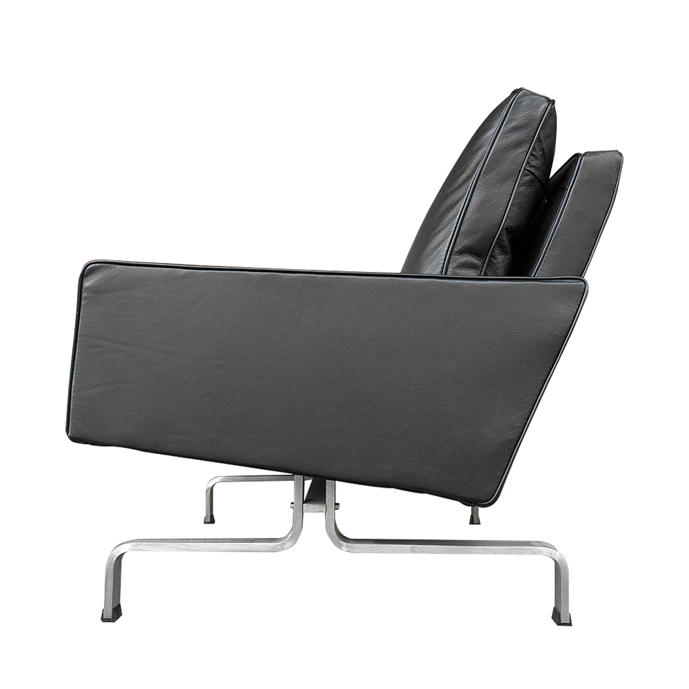 Lounge Sofa Leder, schwarz – Bild 2