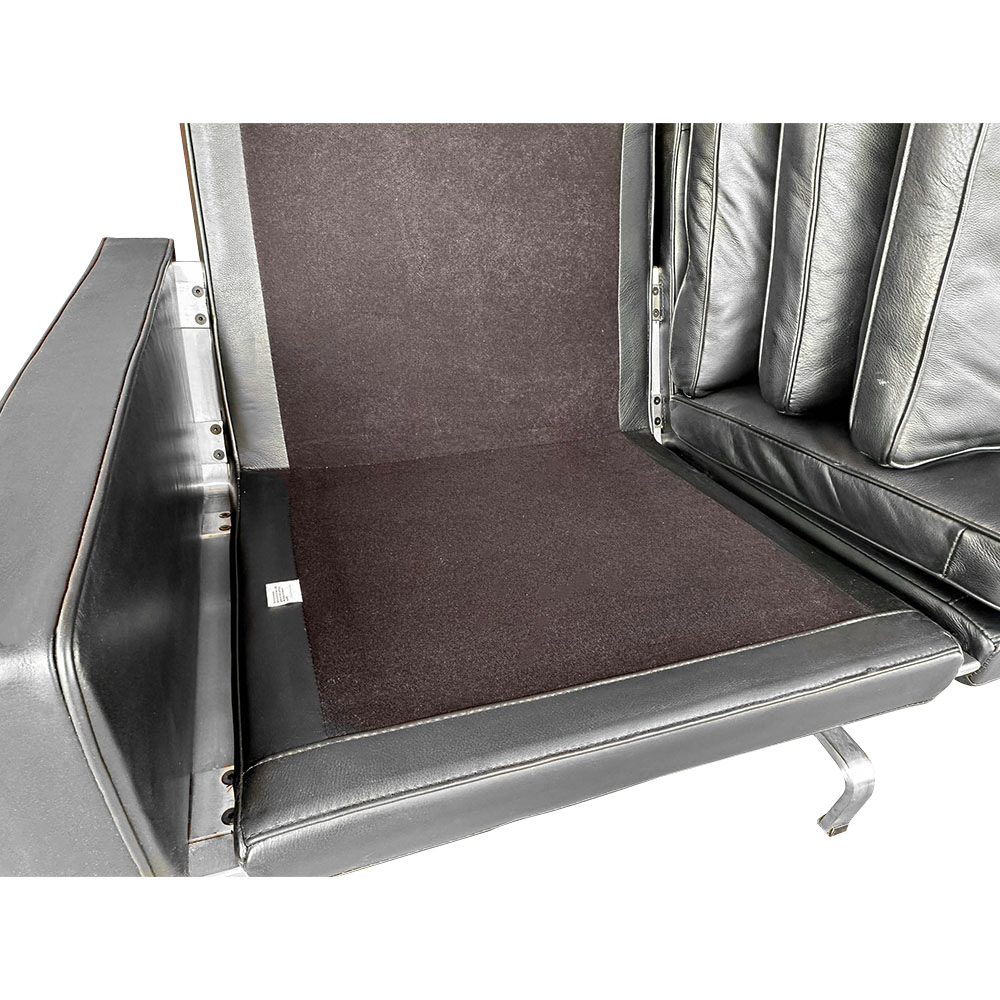 Lounge Sofa Leder, schwarz – Bild 4
