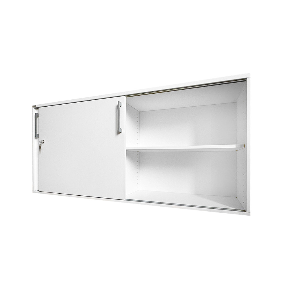 Aktensideboard, 2 Ordnerhöhen, 160 cm breit, weiß – Bild 2