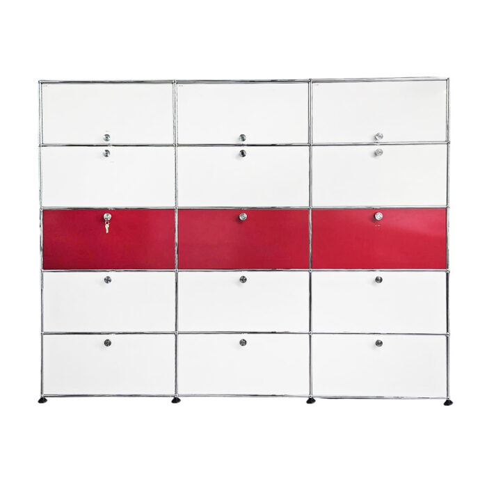 Design-Aktenschrank von USM Haller, 5 OH, Klappen und Auszüge – Bild 2