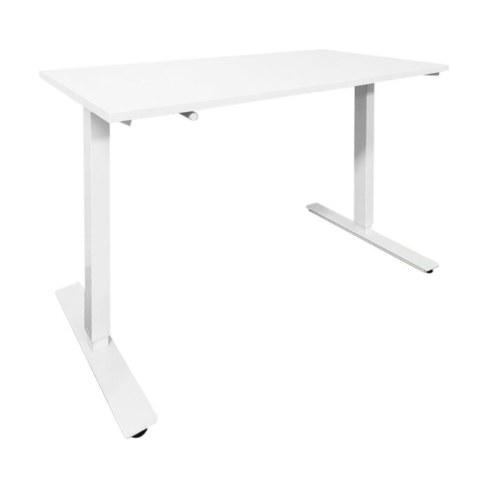 Steh-Sitz-Schreibtisch IKEA 'Skarsta' mit Kurbel, 120 cm, weiß