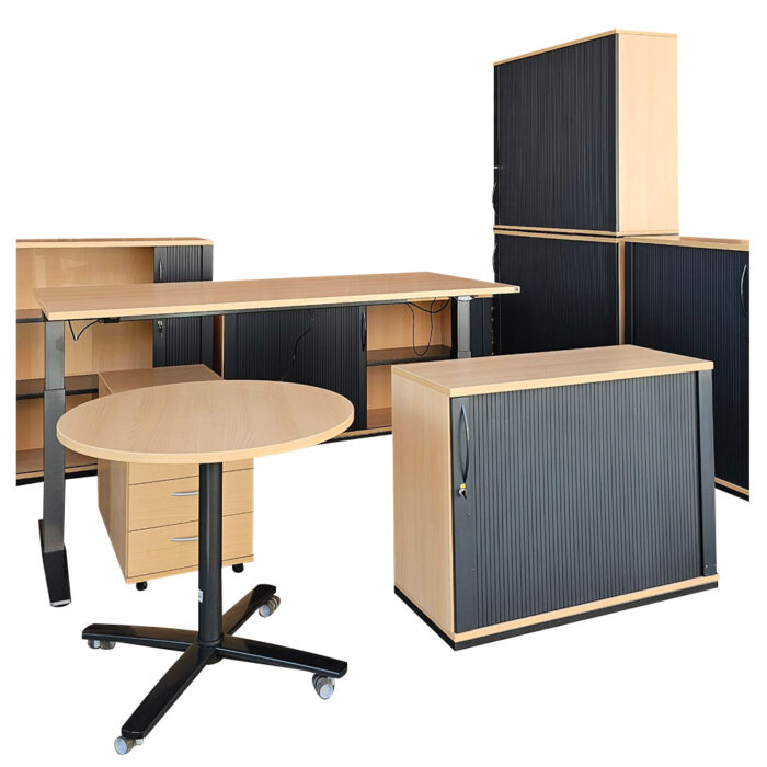 König & Neurath: Schreibtisch, Rollcontainer, Sideboard, Highboard und Aktenschrank – Bild 2
