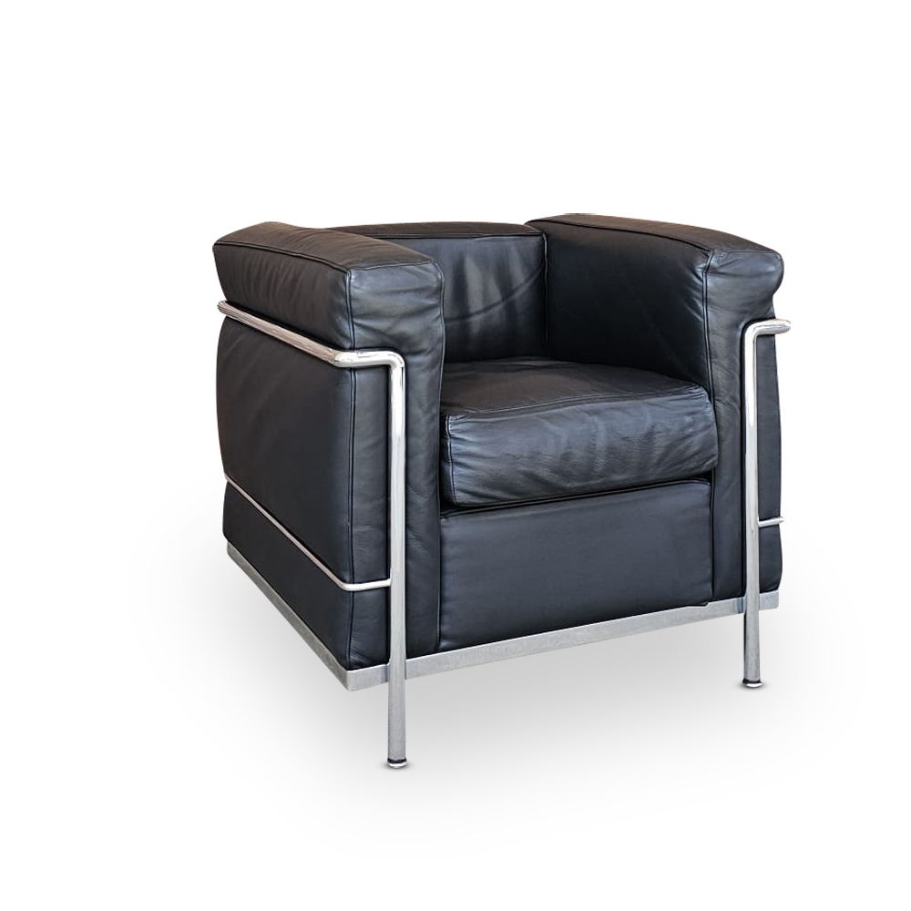 Leder Sessel von Cassina, Modell LC2