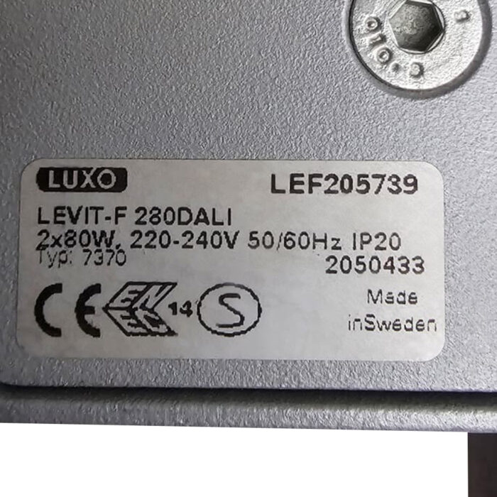 gebrauchte Arbeitsplatz-Stehleuchten der Marke Glamox Luxo, Modell Levit-F 280 DALI 5