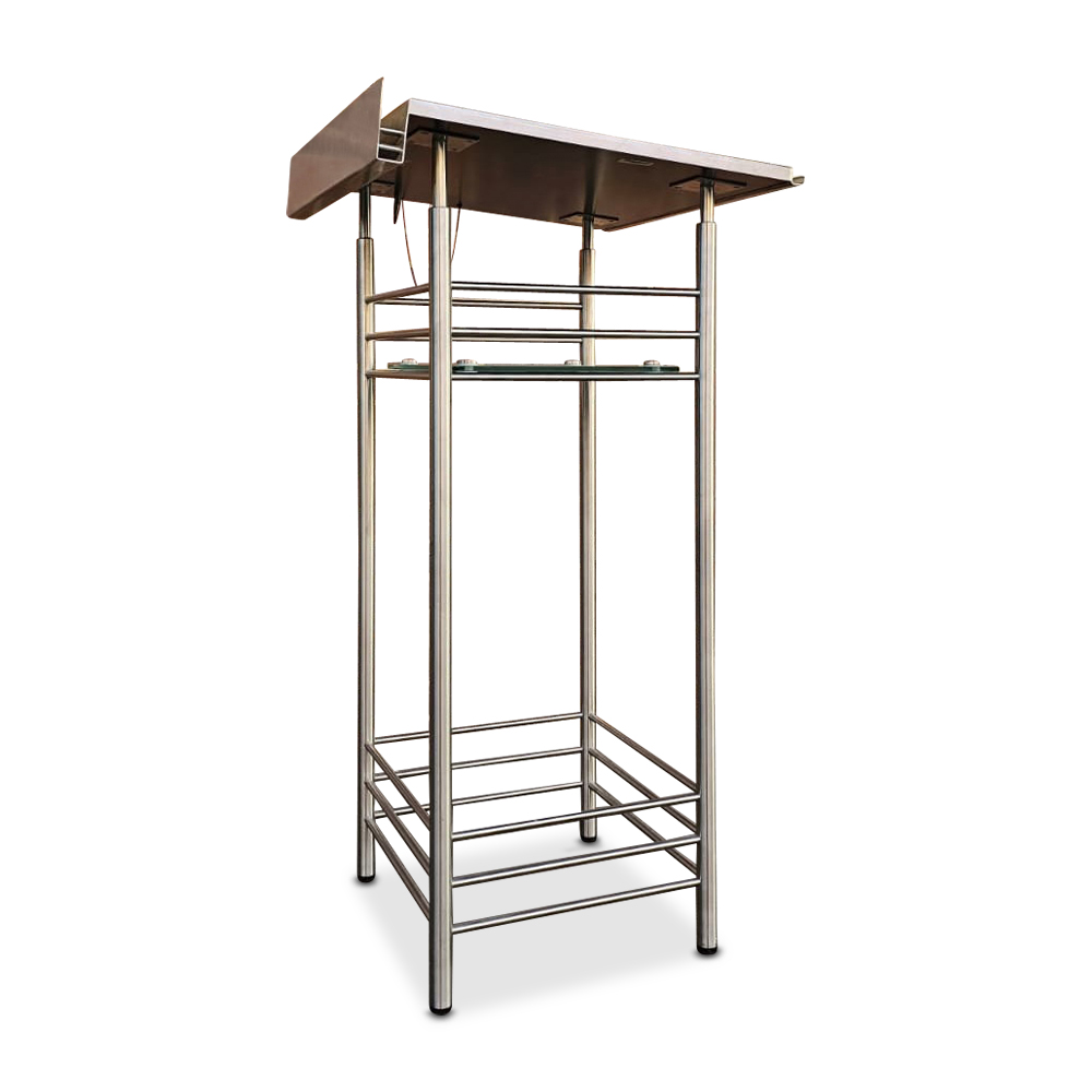 gebrauchtes Schreib - bzw. Rednerpult aus Edelstahl 2