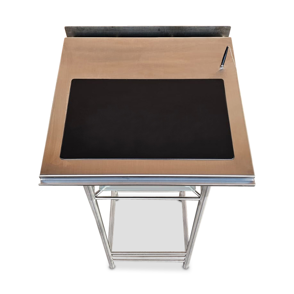 gebrauchtes Schreib - bzw. Rednerpult aus Edelstahl 3