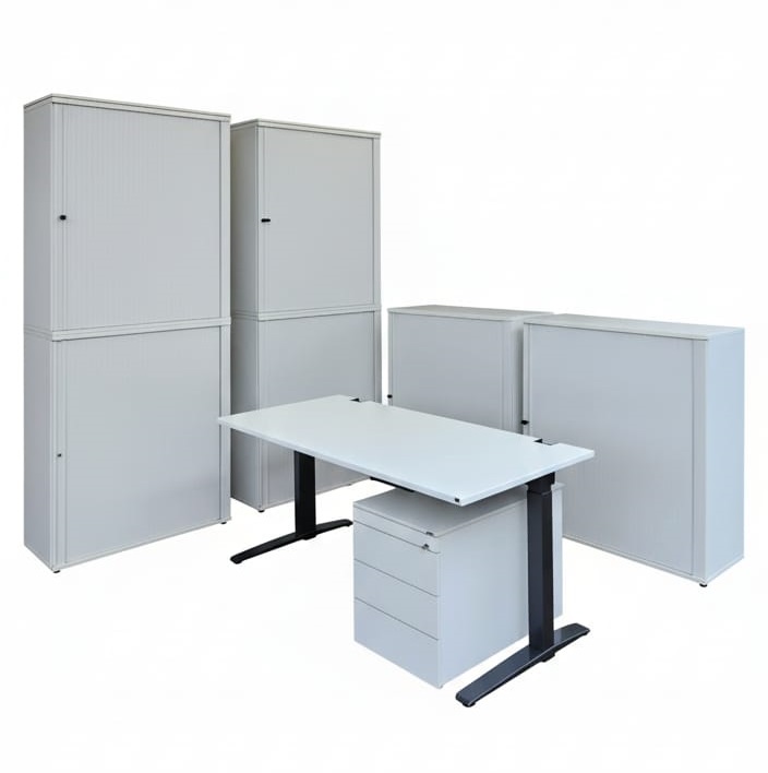 Querrollladenschränke der Marke Kinnarps, Modell Samas