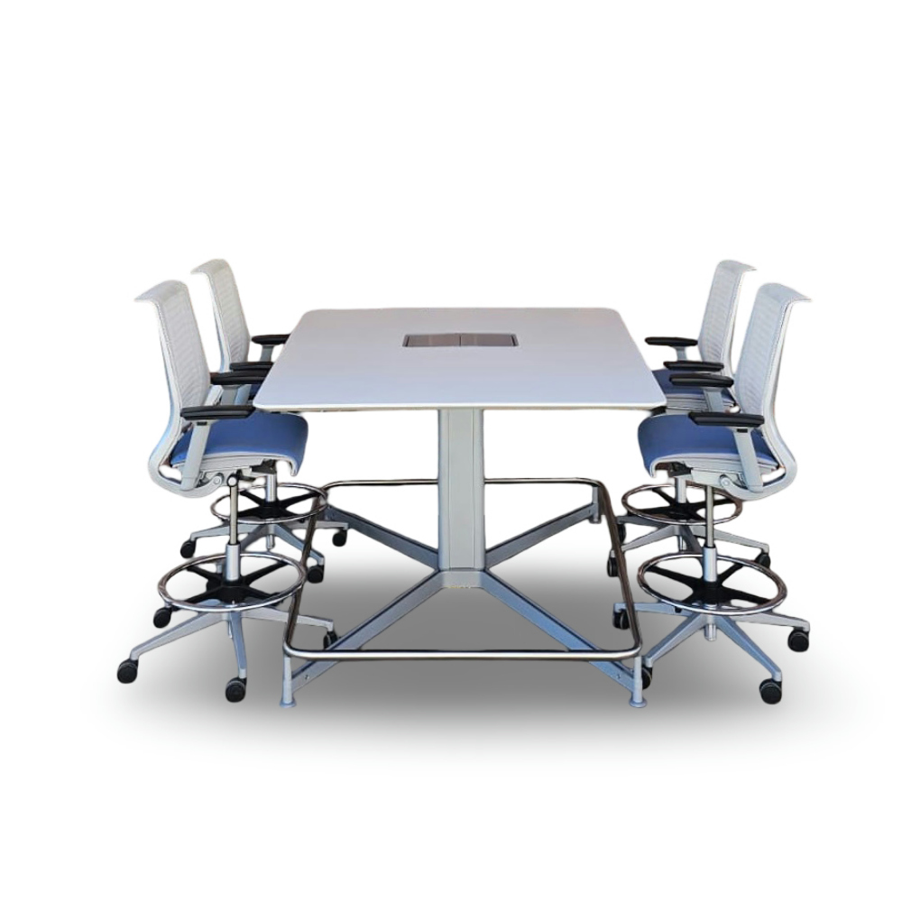 gebrauchtes Konferenztisch Set Steelcase mit Think Counter Stühlen – Bild 8