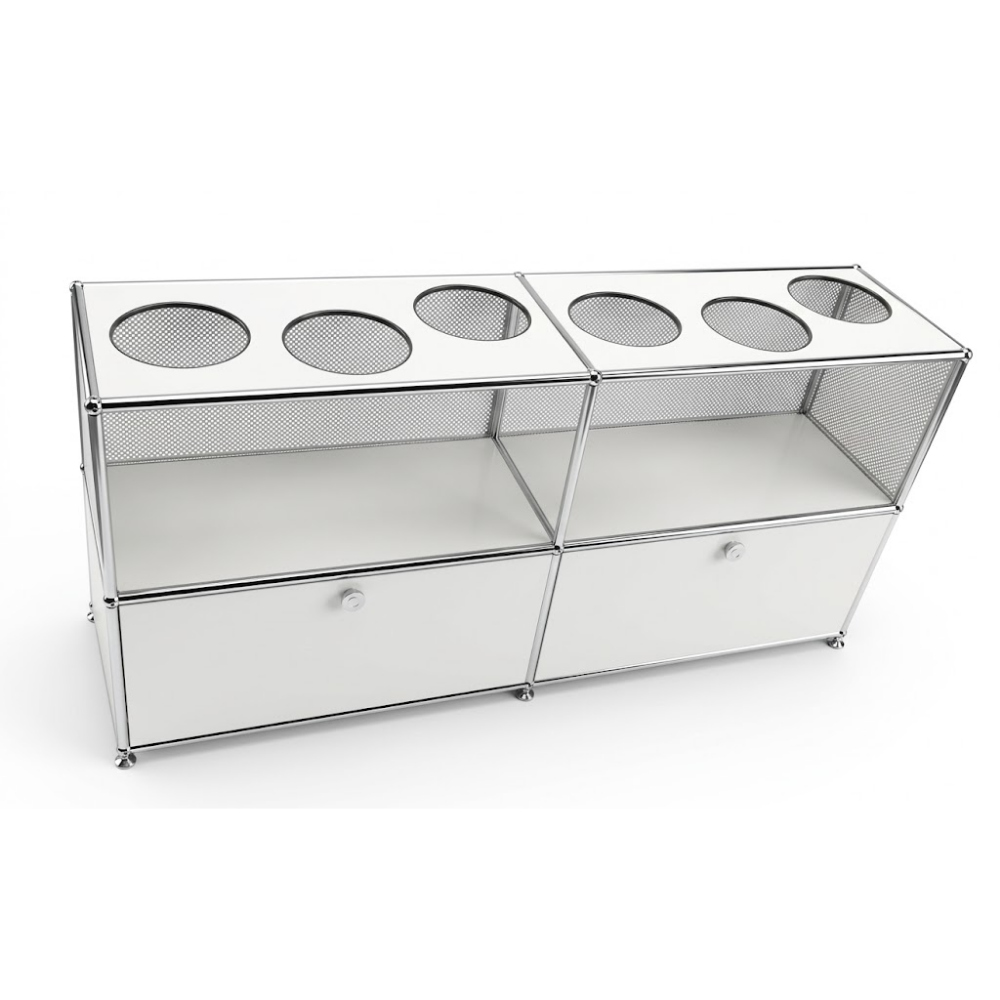 Gebrauchtes USM HALLER Regal mit Pflanzen-Bar – Bild 2