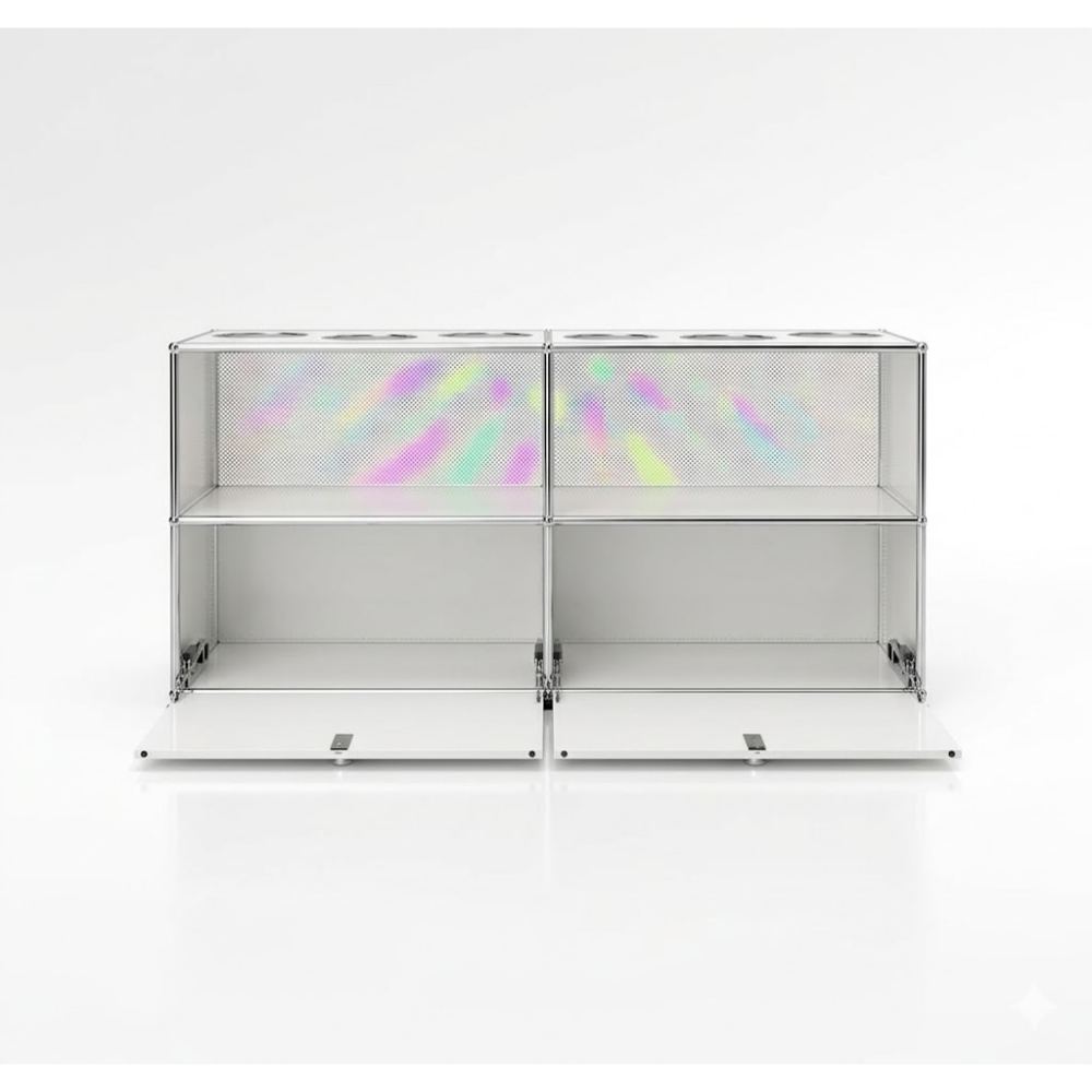 Gebrauchtes USM HALLER Regal mit Pflanzen-Bar – Bild 3